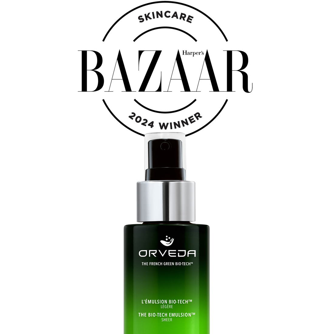 Orveda's Bio-Tech Emulsion Sheer wins Harper's Bazaar Best Lightweight Moisturizer Award 2024